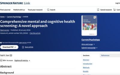 Comprehensive Mental and Cognitive Health Screening: A Novel Approach